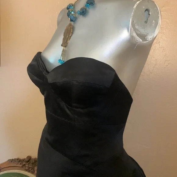 NWT KAUFMAN FRANCO Black Corsett Strapless Evening Gown. SZ XS - Picture 10 of 13